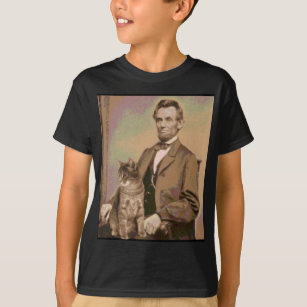 Abraham Lincoln und seine Katze "Dixie " T-Shirt