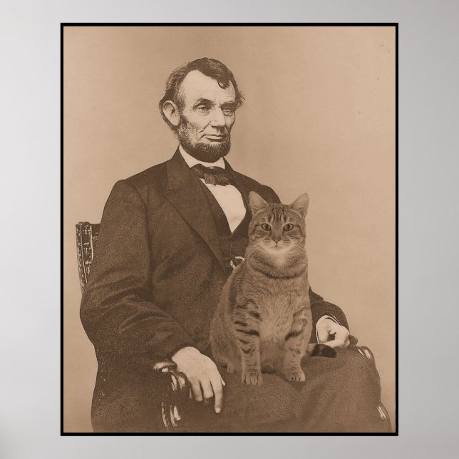 Abraham Lincoln und seine Katze "Gloria 2 Poster (Vorne)