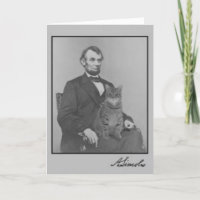 Abraham Lincoln und seine Katze "Gloria"