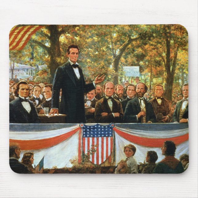 Abraham Lincoln und Stephen A. Douglas Mousepad (Vorne)