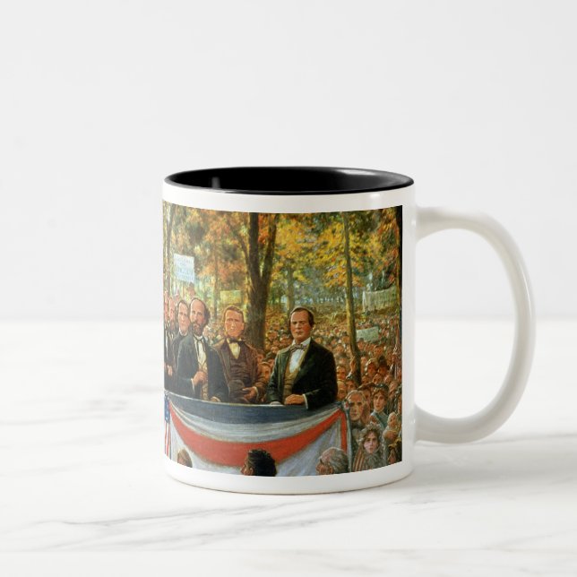 Abraham Lincoln und Stephen A. Douglas Zweifarbige Tasse (Rechts)