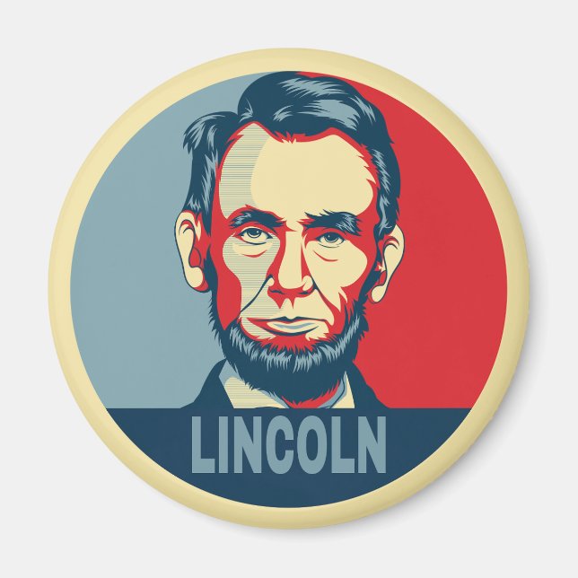 Abraham Lincoln US Präsident Hope Style Magnet (Vorne)
