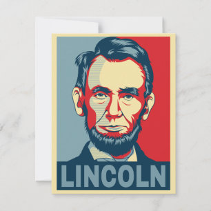 Abraham Lincoln USA Präsident Hope Stil Einladung