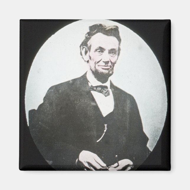 Abraham Lincoln Vintag Magic Lantern Slide Magnet (Vorne)