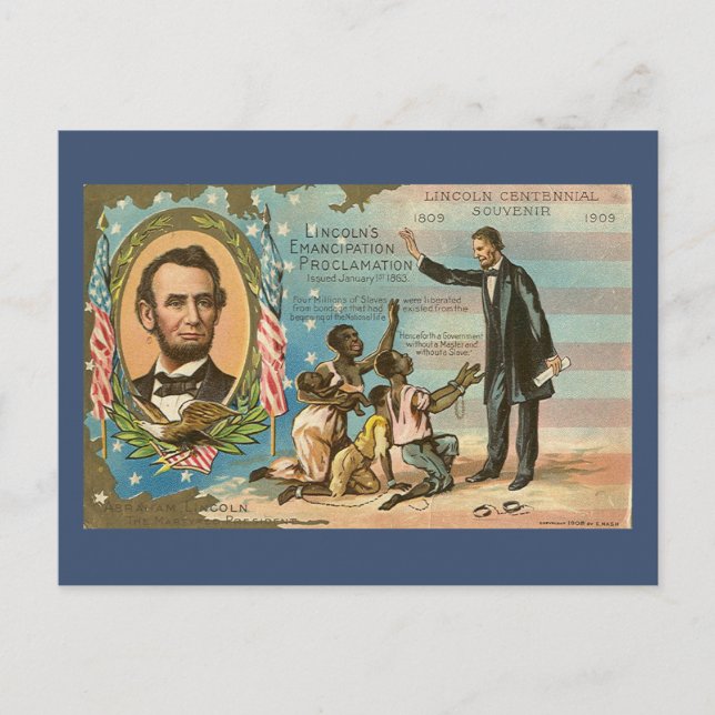 Abraham Lincoln Vintag Postcard Postkarte (Vorderseite)
