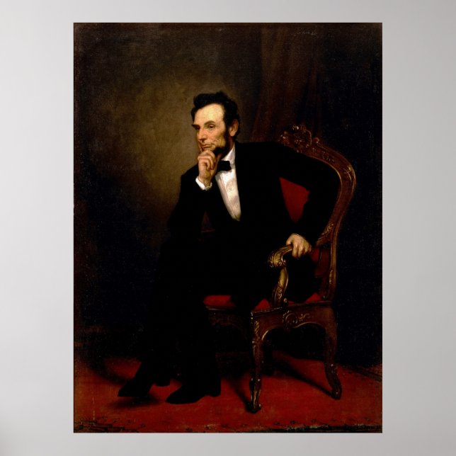 Abraham Lincoln von George Peter Alexander Healy Poster (Vorne)