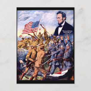 Abraham Lincoln Wahre Söhne der Freiheit Postkarte