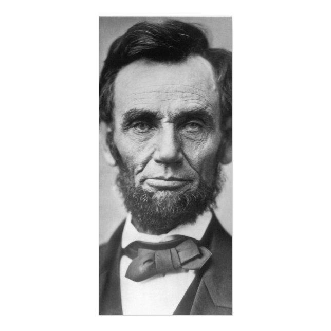 Abraham Lincoln Werbekarte (Vorne)
