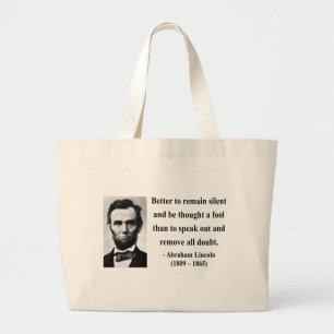 Abraham Lincoln-Zitat 15b Jumbo Stoffbeutel