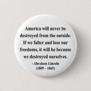 Abraham Lincoln-Zitat 1a Button