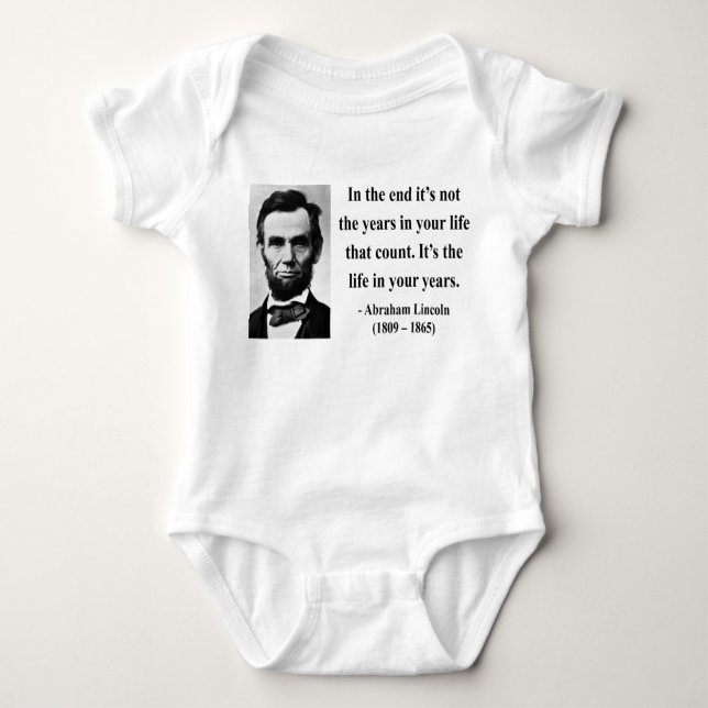 Abraham Lincoln-Zitat 2b Baby Strampler (Vorderseite)