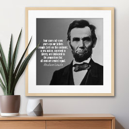Abraham Lincoln Zitat - Gettysburg-Rede Poster