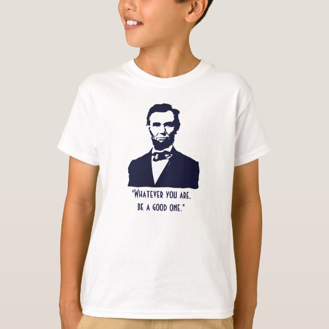 Abraham Lincoln-Zitat-Kindergestreiftes T-Shirt (Vorderseite)
