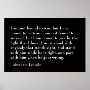 Abraham Lincoln Zitat Poster