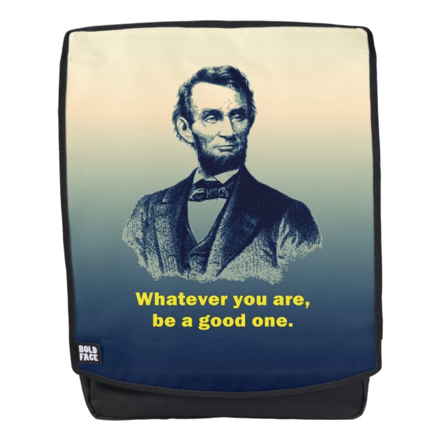 Abraham Lincoln-Zitat Rucksack (Vorderseite)
