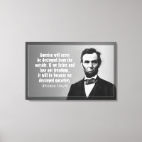 Abraham Lincoln Zitat über Amerika
