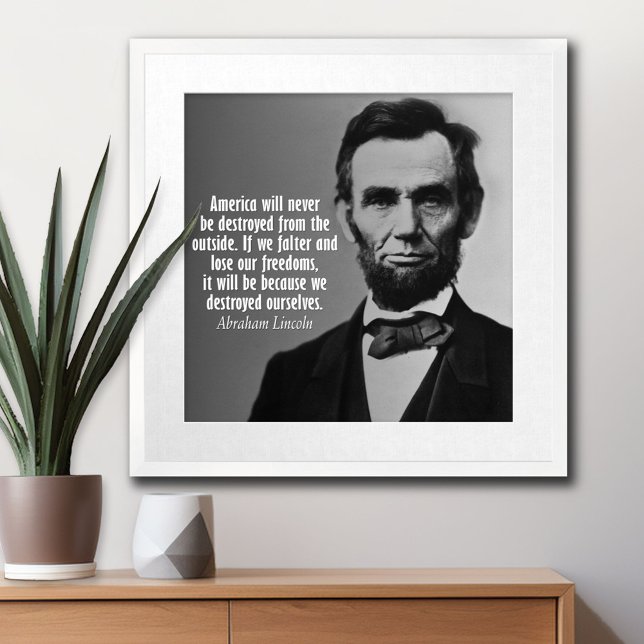 Abraham Lincoln Zitat zur Freiheit Poster (Abraham Lincoln  Poster)