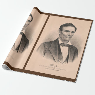 Abraham Lincoln zum Präsidenten gewählt 1860 Litho Geschenkpapier