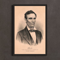 Abraham Lincoln zum Präsidenten gewählt 1860 Litho