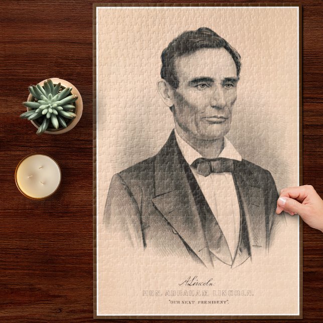 Abraham Lincoln zum Präsidenten gewählt 1860 Litho Puzzle (Von Creator hochgeladen)