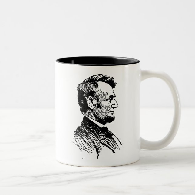 Abraham Lincoln Zweifarbige Tasse (Rechts)