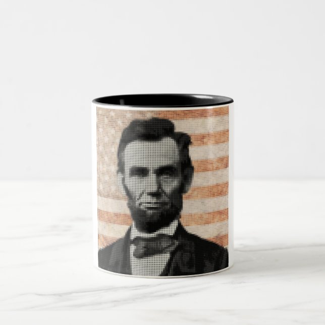 Abraham Lincoln Zweifarbige Tasse (Mittel)