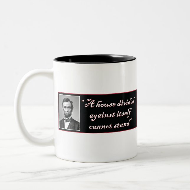Abraham Lincoln Zweifarbige Tasse (Links)