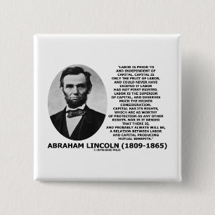Abraham LincolnarbeitsHauptstadts-beiderseitige Button