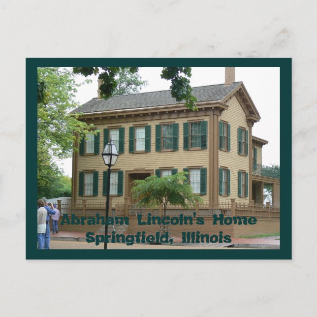 Abraham Lincolns HomeSpringfi.. Postkarte (Vorderseite)