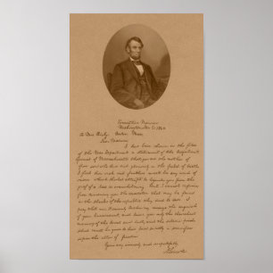 Abraham Lincoln's Letter To Mrs. Bixby Poster
