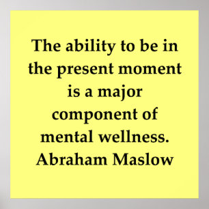 Abraham maslow Zitat Poster