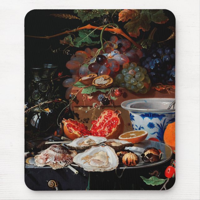 Abraham Mignon Früchte und Austern Mousepad (Vorne)