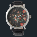 Abraham Mignon The Overwente Bouquet. floral Armbanduhr<br><div class="desc">Abraham Mignon "The Overturn Bouquet" Uhr. Blumenrenaissancekunst.</div>