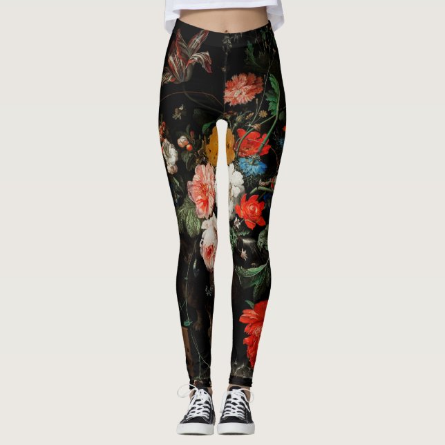 Abraham Mignon The Overwente Bouquet. floral Leggings (Vorderseite)