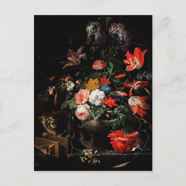 Abraham Mignon The Overwente Bouquet. floral Postkarte (Vorderseite)
