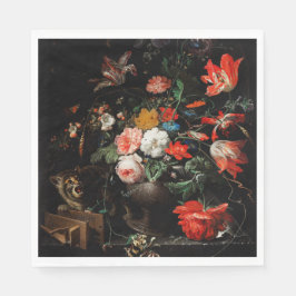 Abraham Mignon The Overwente Bouquet. floral Serviette