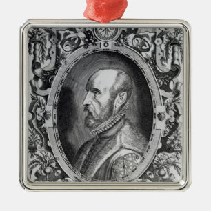 Abraham Ortelius Silbernes Ornament