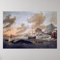 Abraham Storck Niederländische Walfänger bei Spitz
