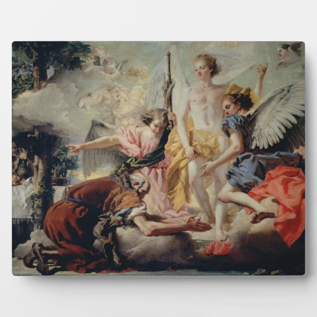Abraham und die drei Engel Fotoplatte (Vorderseite)