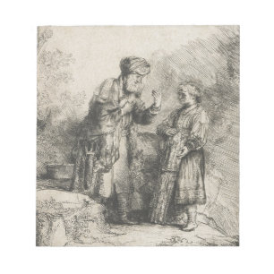 Abraham und Isaac Notizblock