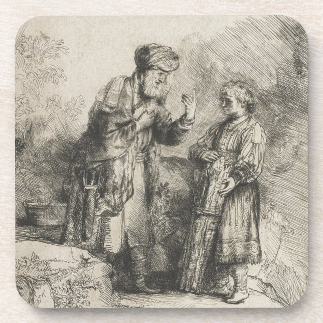 Abraham und Isaac Untersetzer (Vorderseite)