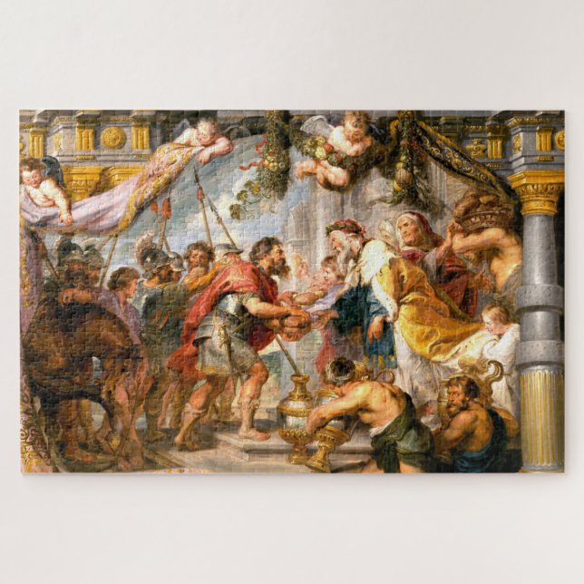Abraham und Melchizedek, Rubens Art Jigsaw Puzzle (Horizontal)