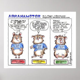 Abrahamster 3 Panel Cartoon Poster drucken