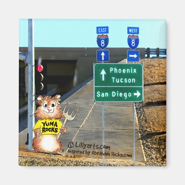 Abrahamster in Yuma Forking Thoughts Magnet (Vorne)