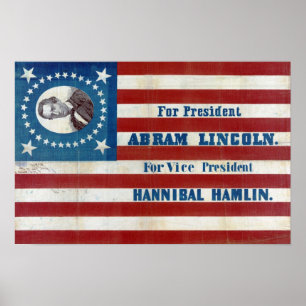 Abram Lincoln Präsidentenkampagnen-Vintages Plakat