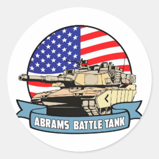 ABRAMS AMERICA RUNDER AUFKLEBER