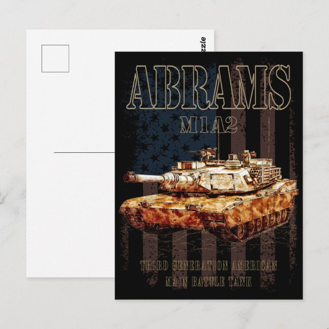 Abrams M1A2 MBT United Staaten Main Battle Tank Postkarte (Vorne/Hinten)
