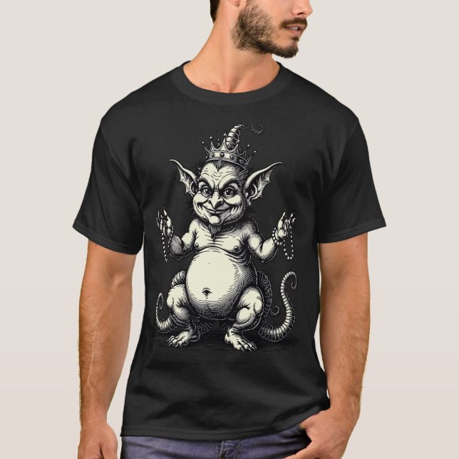 Abraxas Schlangenbeiniger Trickster T-Shirt (Vorderseite)