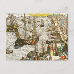 Abreise aus Lissabon nach Brasilien Postkarte