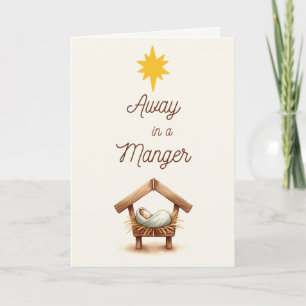 Abreise in eine magere Weihnachtskarte Karte